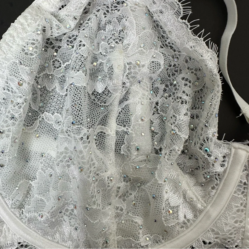 La Senza women’s white rhinestone bra size 36DD - Picture 5 of 13